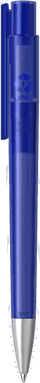 UMA PET PEN PRO recycelter Frosted Kugelschreiber mit Metallspitze - Blau