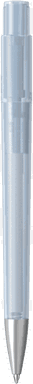 UMA PET PEN PRO recycelter Frosted Kugelschreiber mit Metallspitze - Klar
