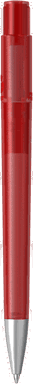 UMA PET PEN PRO recycelter Frosted Kugelschreiber mit Metallspitze - Rot