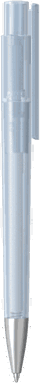 UMA PET PEN PRO recycelter Frosted Kugelschreiber mit Metallspitze - Klar