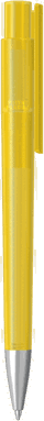 UMA PET PEN PRO recycelter Frosted Kugelschreiber mit Metallspitze - Gelb
