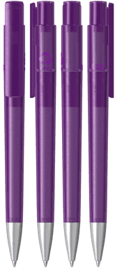 UMA PET PEN PRO recycelter Frosted Kugelschreiber mit Metallspitze - Lila