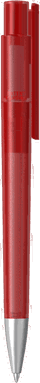 UMA PET PEN PRO recycelter Frosted Kugelschreiber mit Metallspitze - Rot