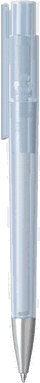 UMA PET PEN PRO recycelter Frosted Kugelschreiber mit Metallspitze - Klar