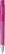 UMA PET PEN PRO gerecyclede frosted balpen met metalen punt - Magenta