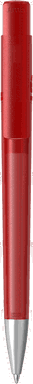 UMA PET PEN PRO recycelter Frosted Kugelschreiber mit Metallspitze - Rot