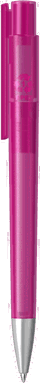 UMA PET PEN PRO recycelter Frosted Kugelschreiber mit Metallspitze - Magenta