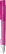 UMA PET PEN PRO gerecyclede frosted balpen met metalen punt - Magenta