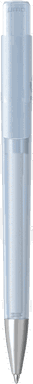 UMA PET PEN PRO recycelter Frosted Kugelschreiber mit Metallspitze - Klar