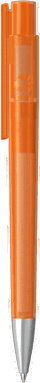UMA PET PEN PRO recycelter Frosted Kugelschreiber mit Metallspitze - Orange