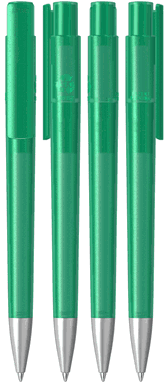 UMA PET PEN PRO recycelter Frosted Kugelschreiber mit Metallspitze - Türkis