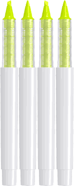 UMA PET PEN PRO recycelter Textmarker - Gelber fluoreszierender Textmarker