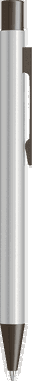 UMA STRAIGHT Metall-Kugelschreiber glänzend - Silber