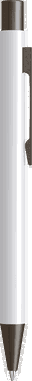 UMA STRAIGHT Metall-Kugelschreiber glänzend - Weiß