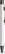 UMA STRAIGHT metalen glossy balpen - White