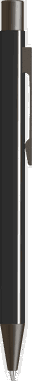 UMA STRAIGHT Metall-Kugelschreiber glänzend - Schwarz