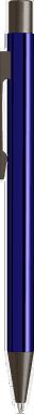 UMA STRAIGHT Metall-Kugelschreiber glänzend - Blau