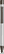 UMA STRAIGHT metalen glossy balpen - Silver