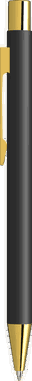 UMA STRAIGHT Gold Metall Kugelschreiber - Schwarz