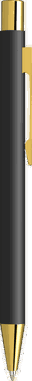 UMA STRAIGHT Gold Metall Kugelschreiber - Schwarz