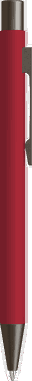 UMA STRAIGHT Metall-Kugelschreiber mit Soft-Touch-Oberfläche - Rot