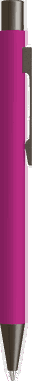 UMA STRAIGHT Metall-Kugelschreiber mit Soft-Touch-Oberfläche - Magenta