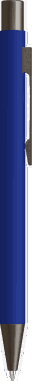 UMA STRAIGHT Metall-Kugelschreiber mit Soft-Touch-Oberfläche - Mittelblau