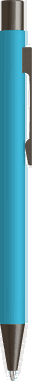 UMA STRAIGHT Metall-Kugelschreiber mit Soft-Touch-Oberfläche - Hellblau