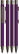 UMA STRAIGHT metalen soft touch balpen - Purple