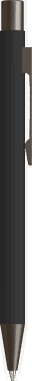 UMA STRAIGHT Metall-Kugelschreiber mit Soft-Touch-Oberfläche - Schwarz