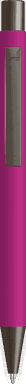 UMA STRAIGHT Metall-Kugelschreiber mit Soft-Touch-Oberfläche - Magenta