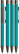 UMA STRAIGHT metalen soft touch balpen - Turquoise