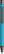 UMA STRAIGHT metalen soft touch balpen - Light blue