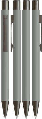 UMA STRAIGHT Metall-Kugelschreiber mit Soft-Touch-Oberfläche - Grau