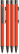 UMA STRAIGHT metalen soft touch balpen - Orange