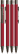 UMA STRAIGHT metalen soft touch balpen - Red