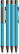 UMA STRAIGHT metalen soft touch balpen - Light blue