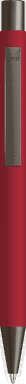 UMA STRAIGHT Metall-Kugelschreiber mit Soft-Touch-Oberfläche - Rot