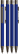 UMA STRAIGHT metalen soft touch balpen - Middle blue