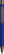 UMA STRAIGHT metalen soft touch balpen - Middle blue