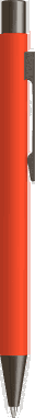 UMA STRAIGHT Metall-Kugelschreiber mit Soft-Touch-Oberfläche - Orange