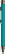 UMA STRAIGHT metalen soft touch balpen - Turquoise