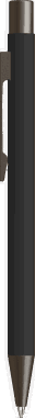 UMA STRAIGHT Metall-Kugelschreiber mit Soft-Touch-Oberfläche - Schwarz
