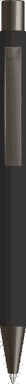 UMA STRAIGHT Metall-Recycled Soft-Touch-Kugelschreiber - Schwarz