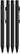 UMA STRAIGHT metalen soft touch balpen all black - Black