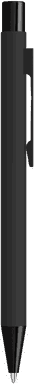 UMA STRAIGHT Metall-Kugelschreiber Soft-Touch All Black - Schwarz