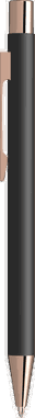 UMA STRAIGHT roségold Metallkugelschreiber - Schwarz