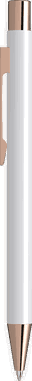 UMA STRAIGHT roségold Metallkugelschreiber - Weiß