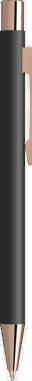 UMA STRAIGHT roségold Metallkugelschreiber - Schwarz