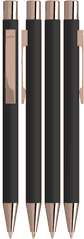 UMA STRAIGHT rose-gold metalen soft touch balpen